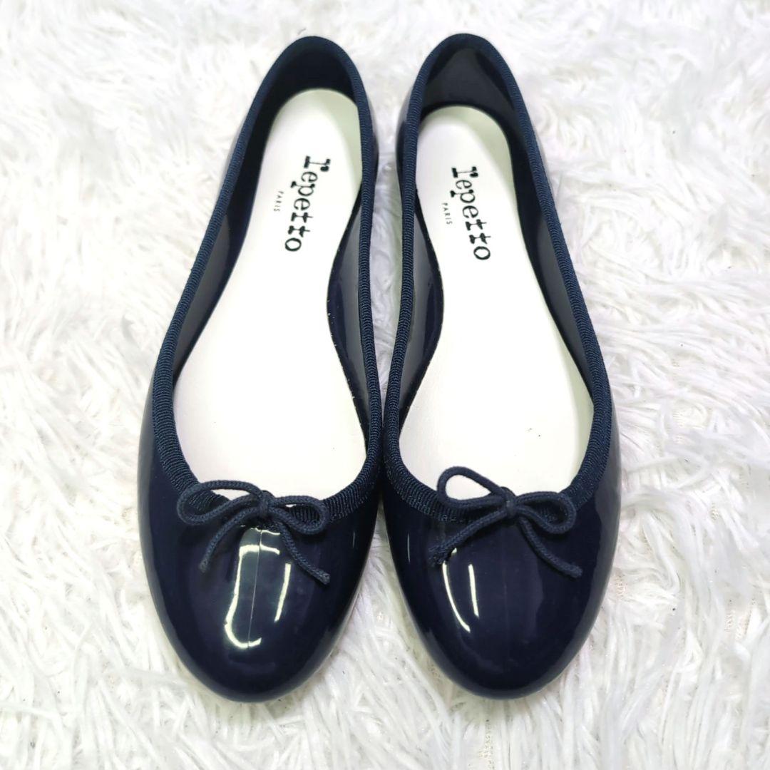 超美品✨️レペット　repetto　サンドリオン　バレエ　レイン　ネイビー　38