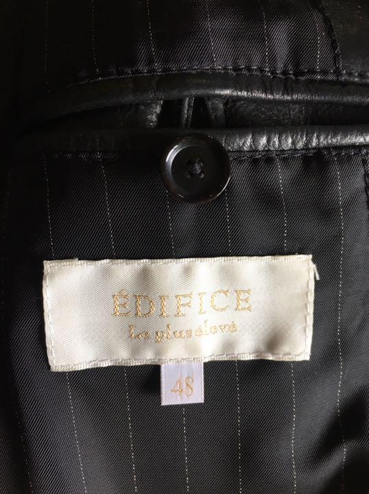 EDIFICE テーラードレザージャケット 48