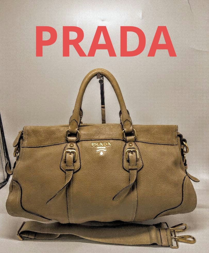 AMW14 プラダ ヴィッテロダイノ 2WAYバッグ ストラップ付き