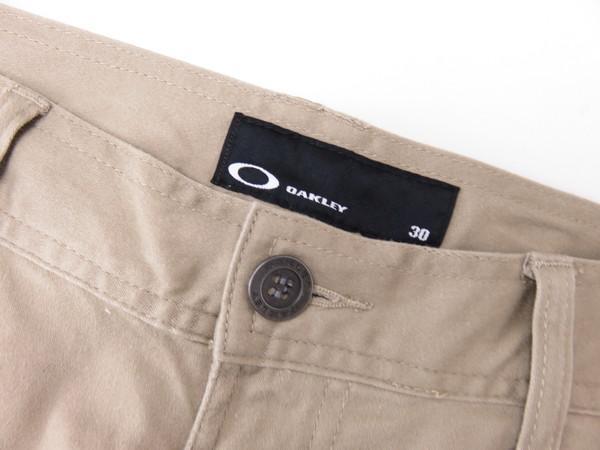 【値下げ】OAKLEY　オークリー　カーゴパンツ　ロゴ刺繍入り　茶　Sサイズ