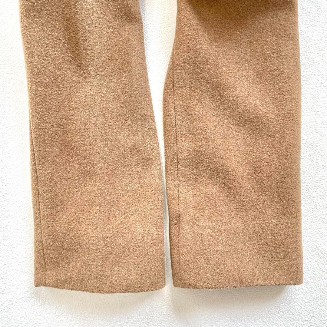 美品✨イネド ベルテッドコート ウール ロング 9号 キャメル 美品✨イネド ベルテッドコート ウール ロング 9号 キャメル