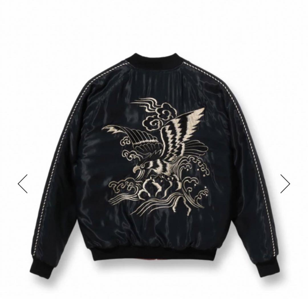 東洋エンタープライズ　スカジャン　BLACK EAGLE× LANDSCAPE