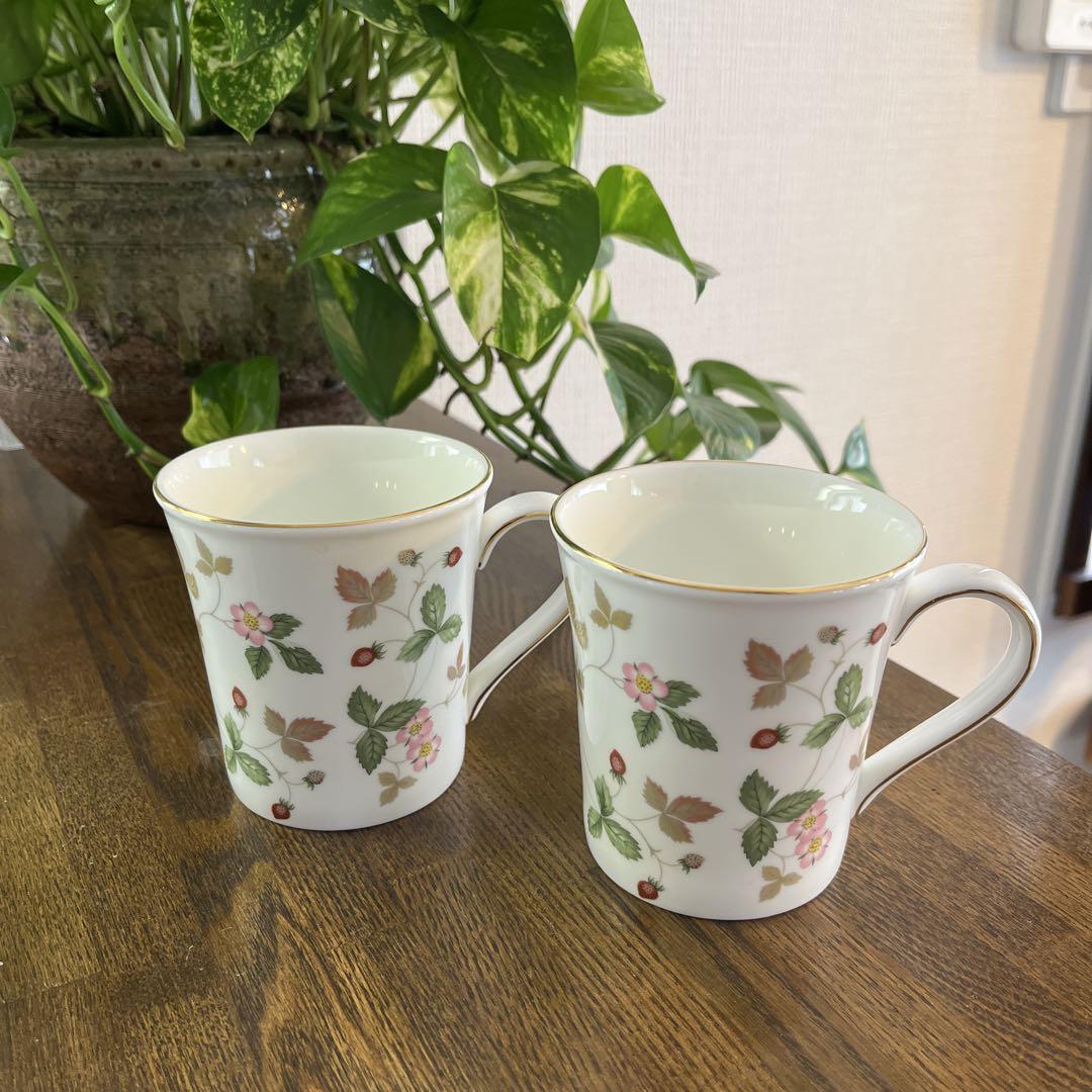 WEDGWOOD WILD STRAWBERRY マグカップ 2個セット