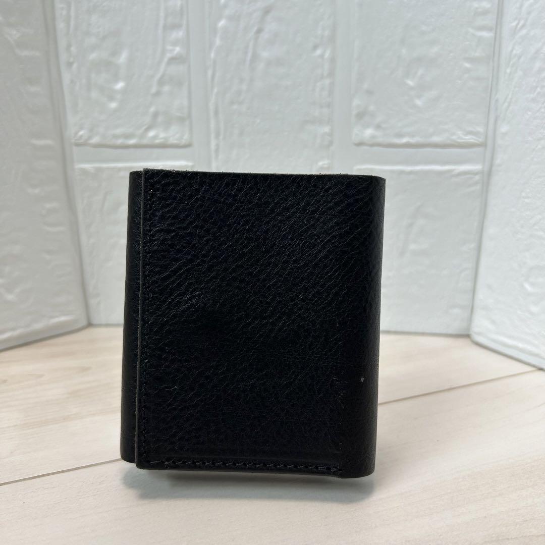 【使用2回美品】エンダースキーマ trifold wallet 黒　三つ折り財布