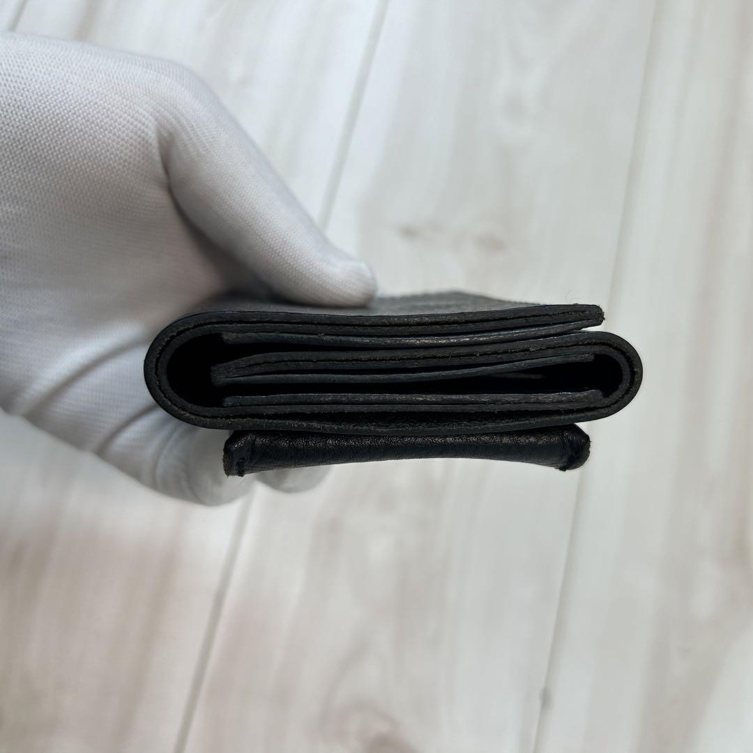 【使用2回美品】エンダースキーマ trifold wallet 黒　三つ折り財布