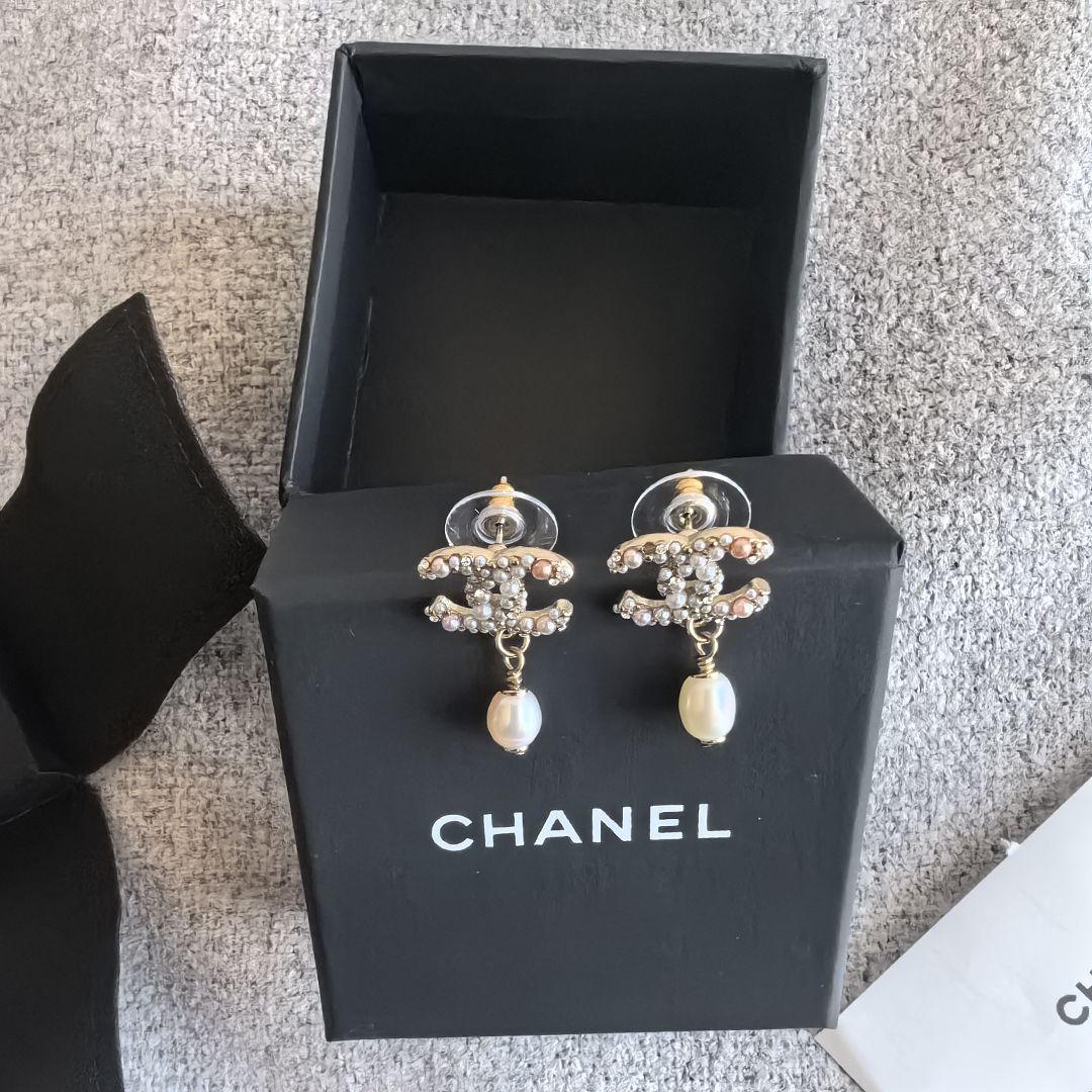 CHANEL シャネル パール ゴールド 揺れる ココマーク 画像3