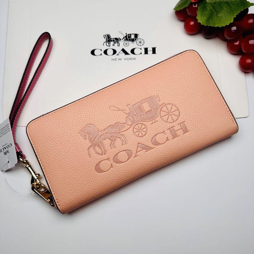 新商品人気　コーチレデイーズ長財布　COACHエンボスロゴ