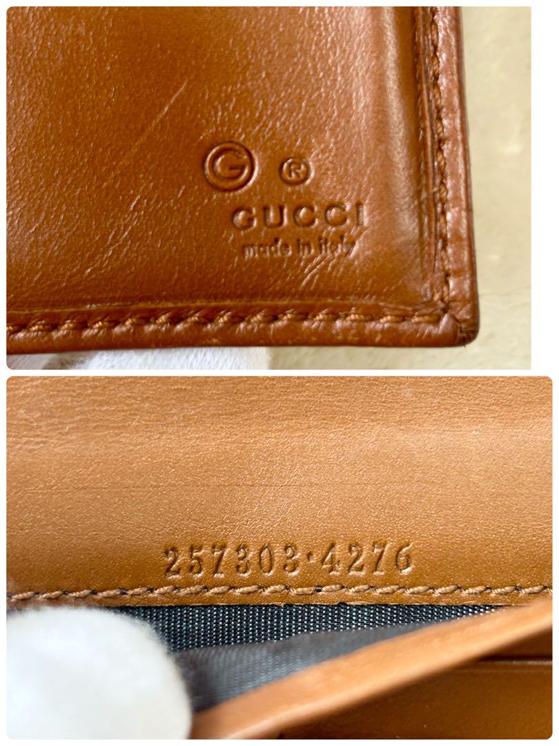 グッチ 長財布 GG キャンバス フラップ式 ブラウン