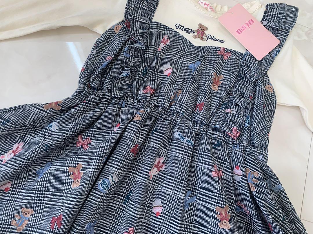 メゾピアノ♡新品未使用♡タグ付き♡くま柄ワンピース♡110センチ
