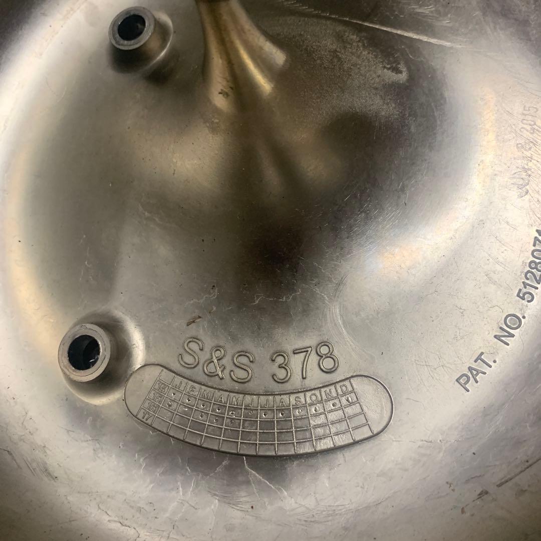 ハーレーXL883 1200用S-SエアクリーナーメッキティアドロップカバーSS