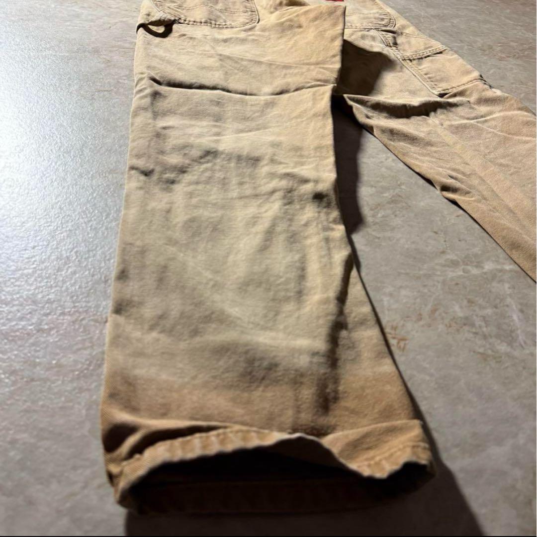 DickiesペインターワークパンツW32L32ブラウンベージュ古着フェード希少