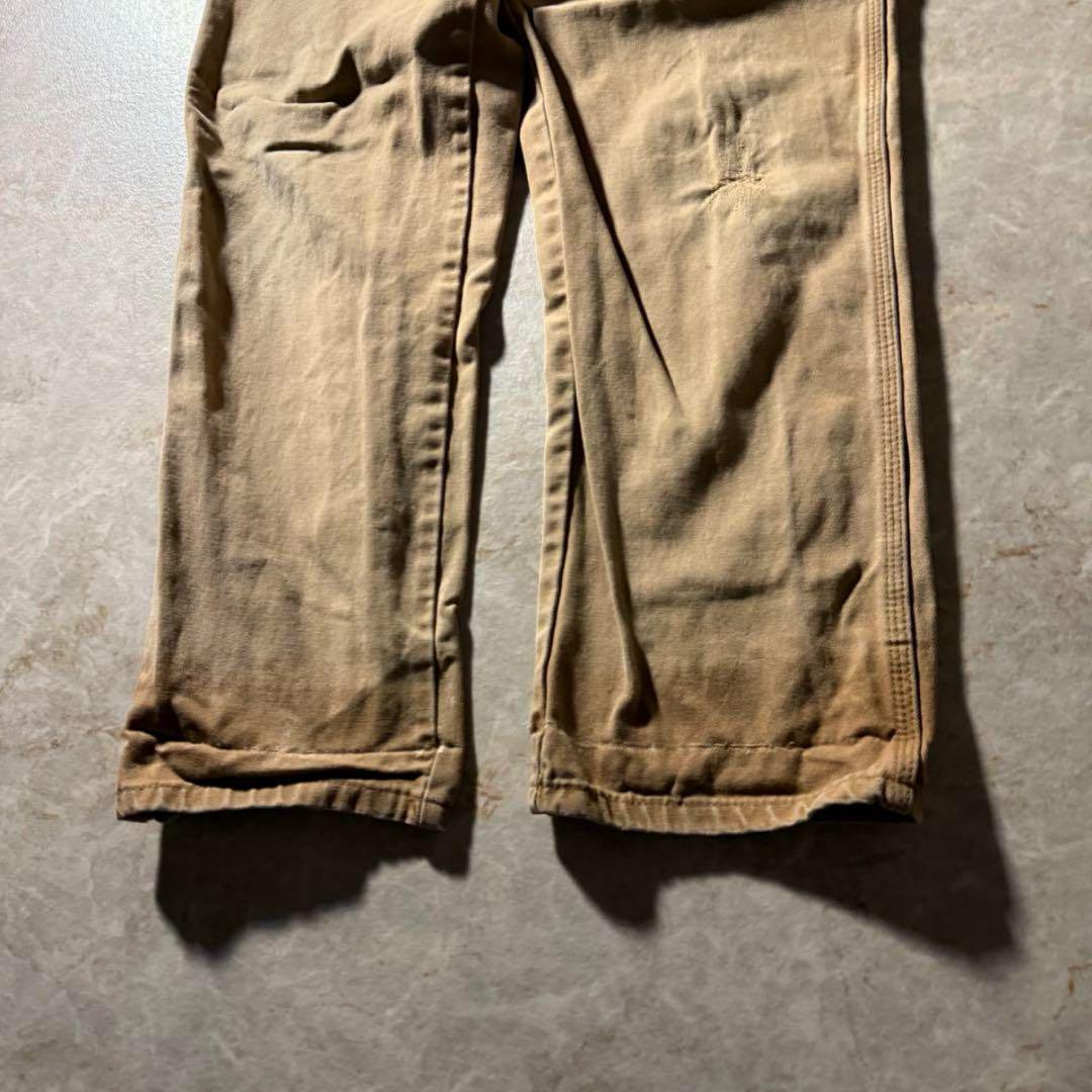 DickiesペインターワークパンツW32L32ブラウンベージュ古着フェード希少