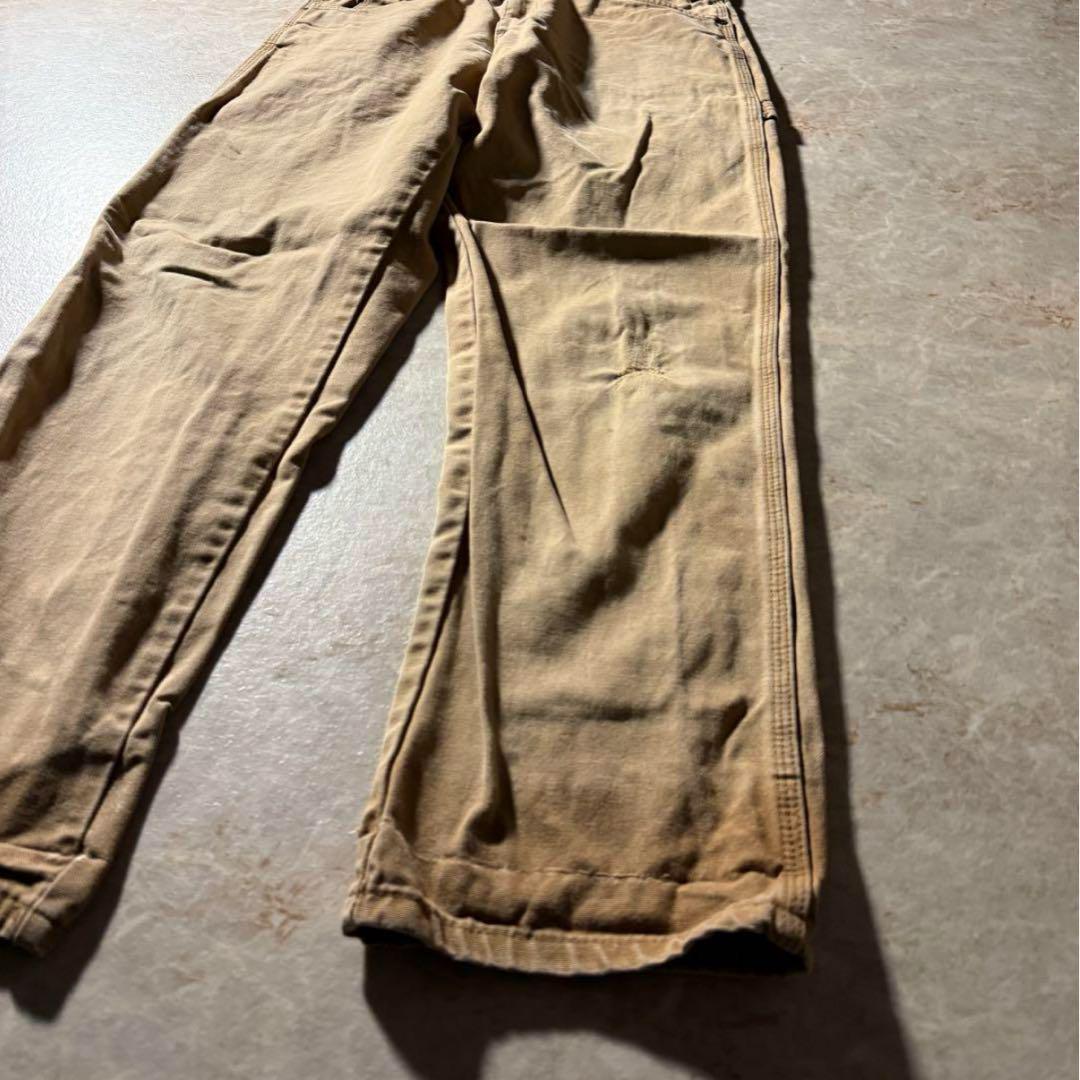DickiesペインターワークパンツW32L32ブラウンベージュ古着フェード希少