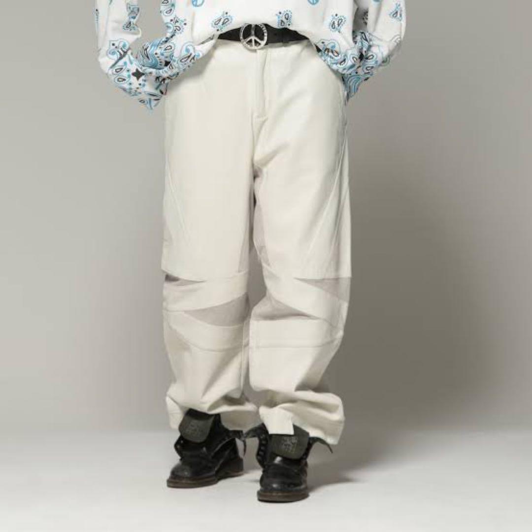 MUZE  CIRCUIT WIDE LEATHER TROUSERS