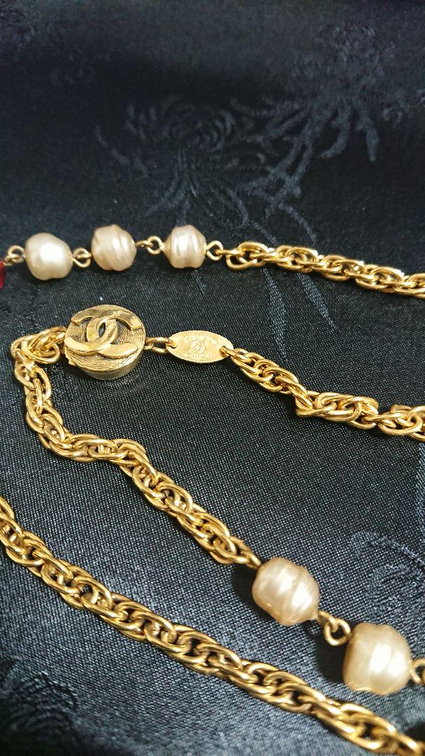 超人気の雑貨店 週末限定価格✨幻 ✨CHANEL シャネル グリポア×パールロング アクセサリー