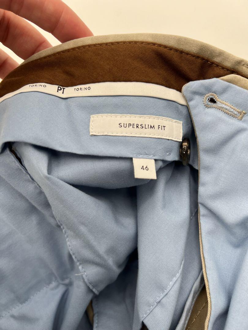 【PT TORINO チノパン　ベージュ】ストレッチスーパースリムフィット　46