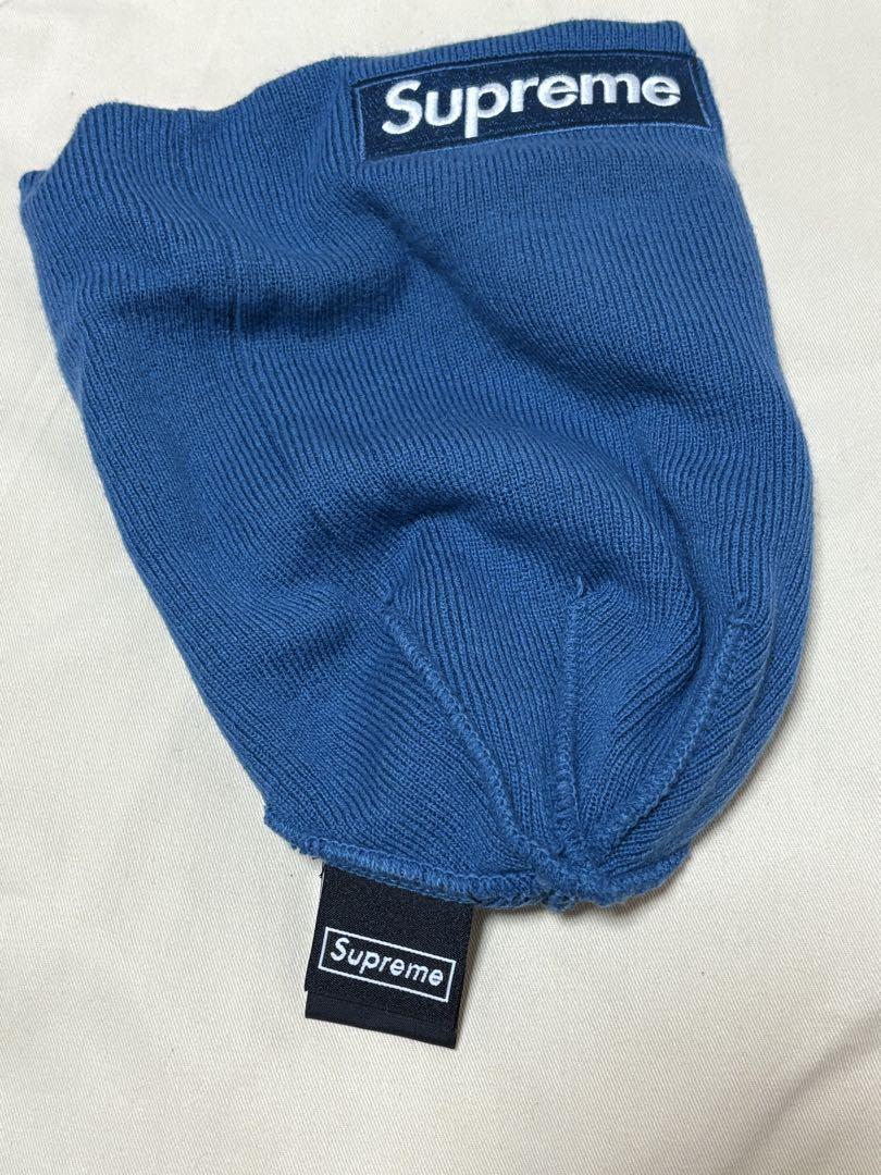Supreme Boxロゴ ニット帽 青 World's Famous