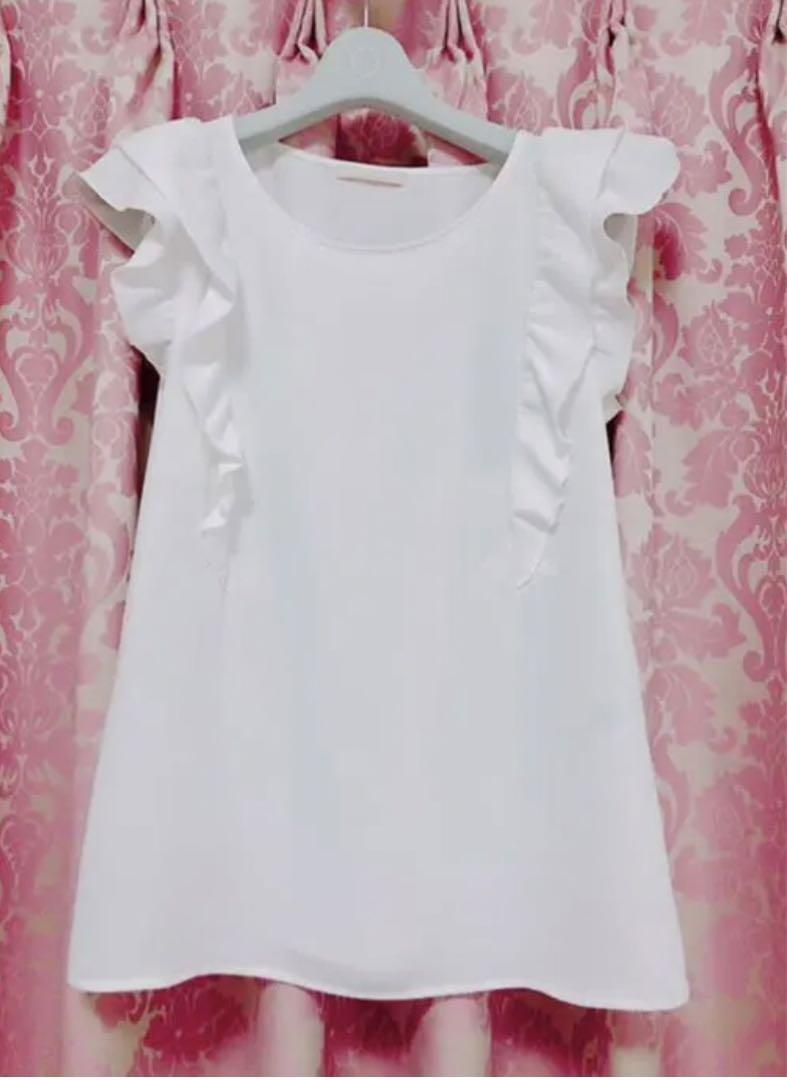 未使用極美品♡アベニールエトワールフリルスリーブブラウス