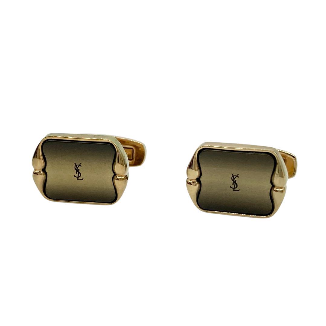 美品!! Yves Saint Laurent ネクタイピン カフスセットロゴ