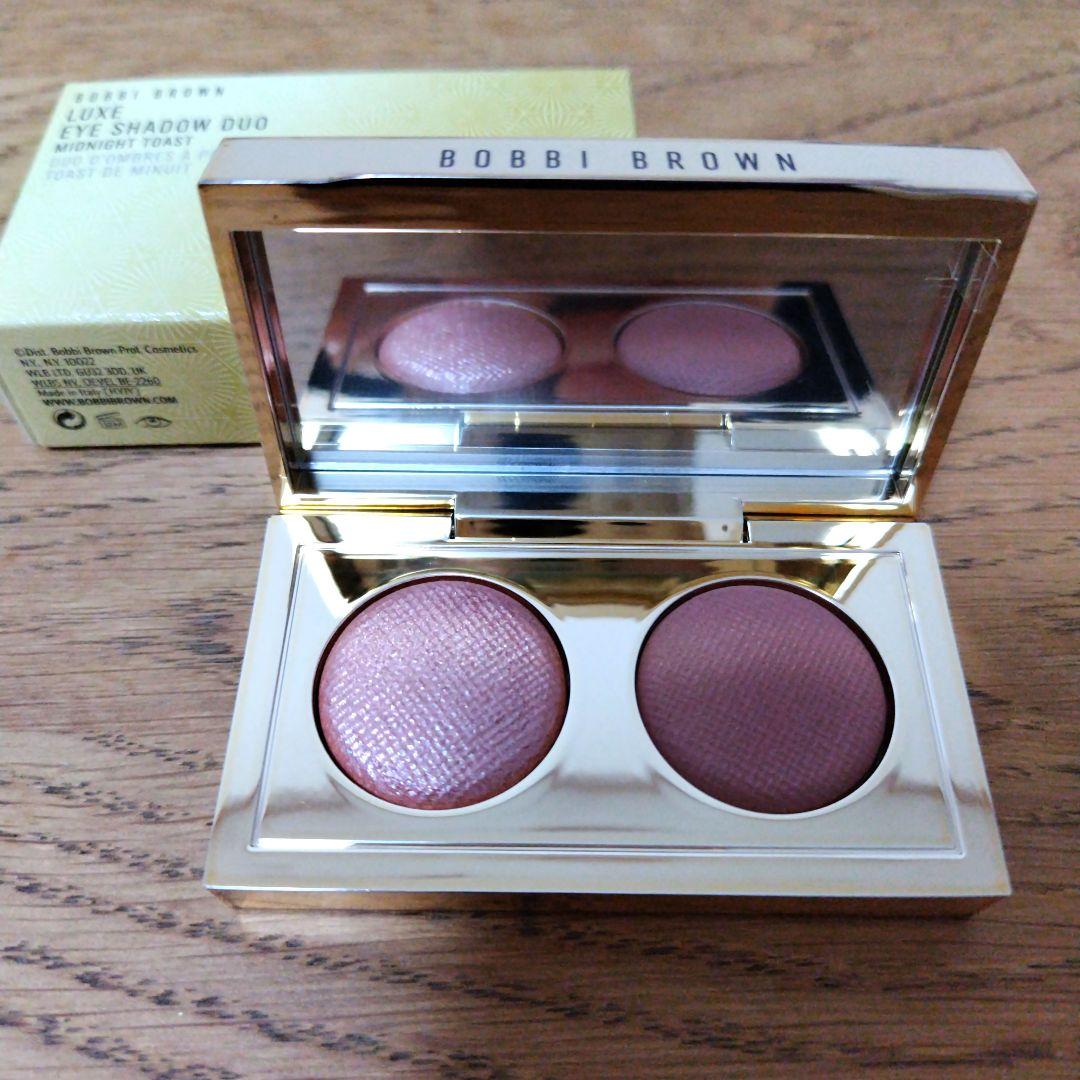 新品　美品　BOBBI BROWN アイシャドウパレット ミッドナイトトースト ボビイブラウン／リュクス アイシャドウ デュオ ミッドナイト