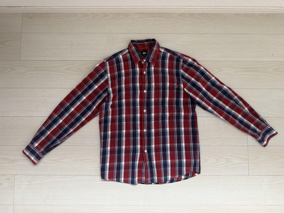 Stussy チェック柄 長袖シャツ M