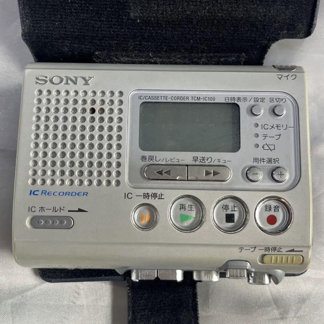 SONY ICカセットレコーダー TCM-100 ケース付き