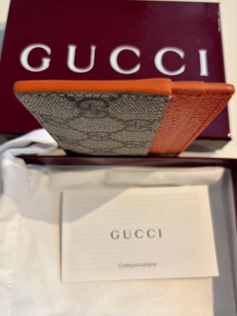 GUCCI バイカラーＧＧカードケース オレンジ