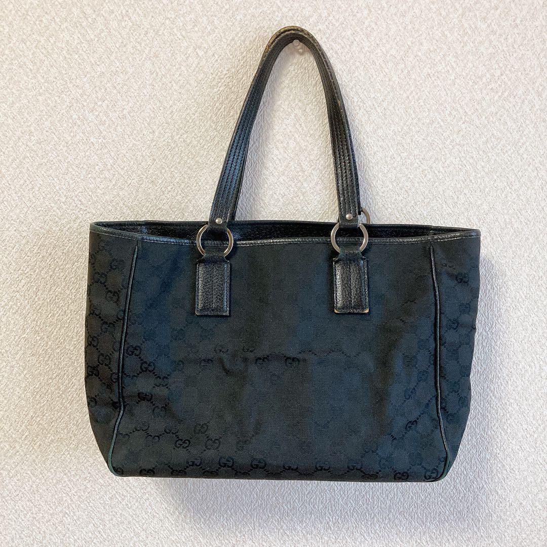 大容量【GUCCI】トートバッグ　ディアマンテ　レザー　ブラック　A4 GUCCI トートバッグ A4サイズ ブラック - メルカリ