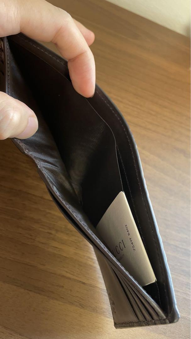 グッチ GUCCI 財布 二つ折り メンズ グッチシマレザー ブラック
