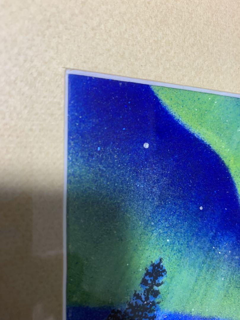 七彩工房　七宝焼　オーロラ　芸術　アート　額縁付き