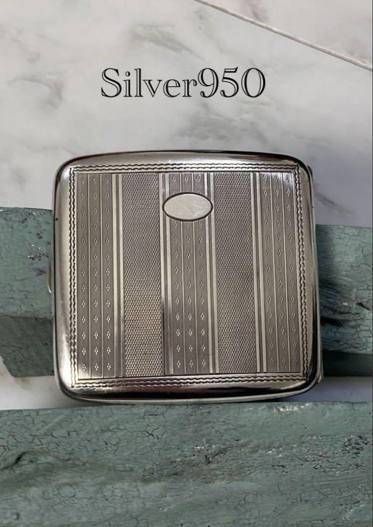 Silver950／ 服部時計店 ヴィンテージシルバー 純銀 シガレットケース