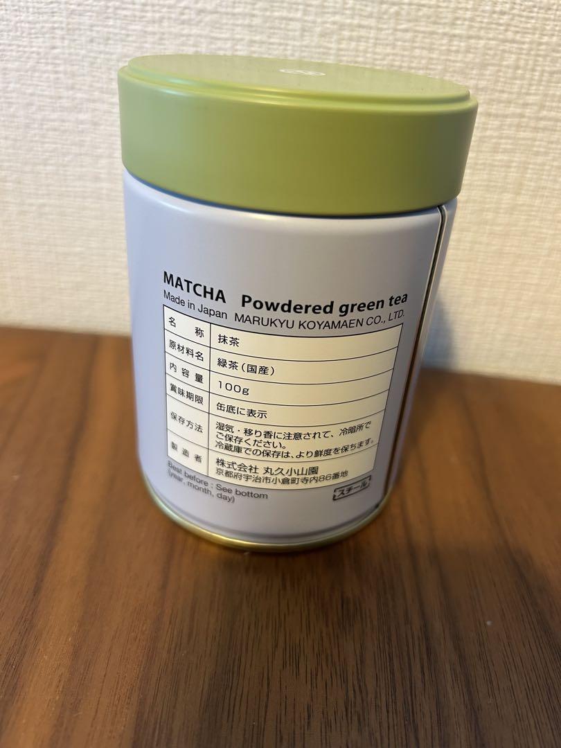 宇治　丸久小山園　抹茶　100g 缶　千木の白　MATCHA ちぎのしろ
