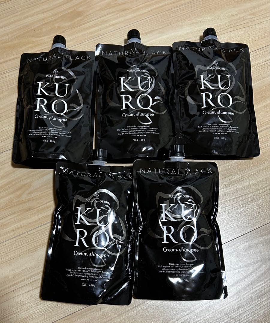 KURO ナチュラルブラック クリームシャンプー 5個セット