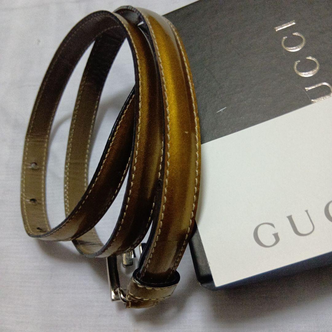 GUCCI グッチ　レディース　エナメルレザーベルト　70 シリアルナンバー有 GUCCI グッチレディースエナメルレザーベルト70 シリアルナンバー有