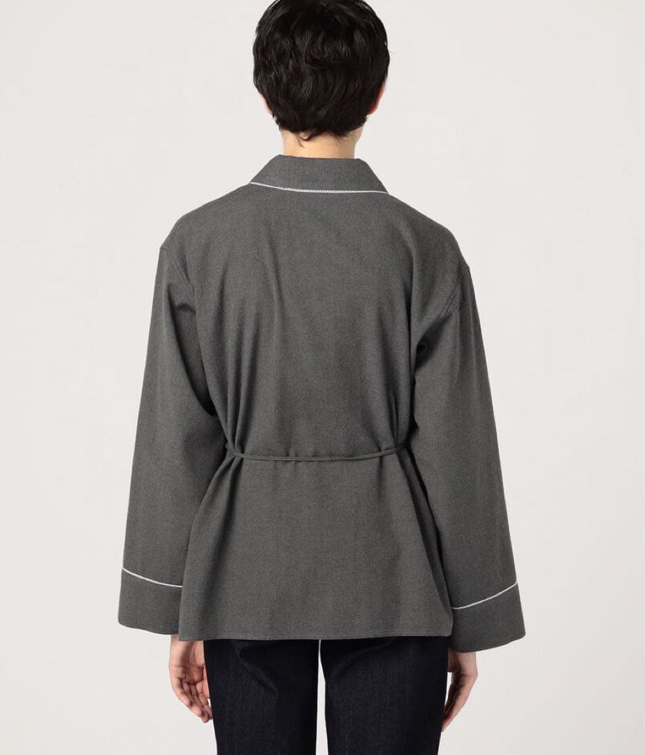 【BACCA】ウールコットンフランネル パジャマシャツ