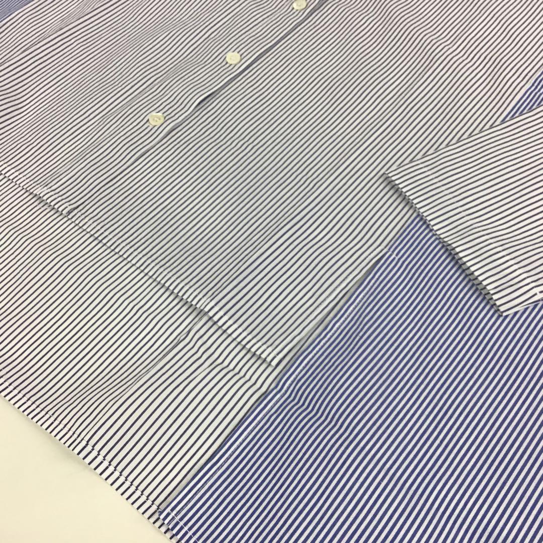 SEMICOUTURE セミクチュール 切替 オーバーサイズ ストライプ シャツ
