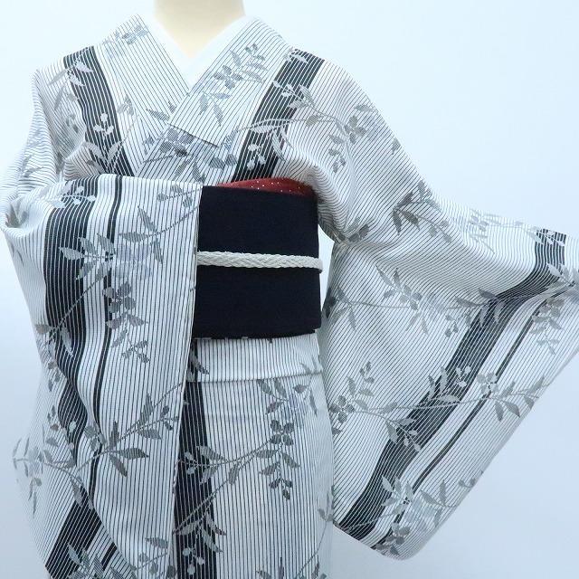Y2901◆美品 洗える夏着物 両面染め 居敷当て付 小紋 着物 Y2901◇美品 洗える夏着物 両面染め 居敷当て付 小紋 着物