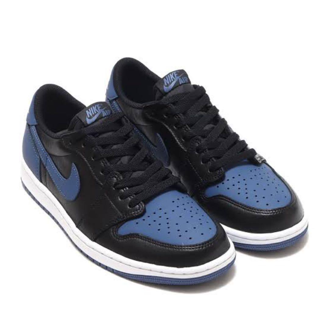 極美品NIKE AIR JORDAN 1 LOW OG Mystic navy