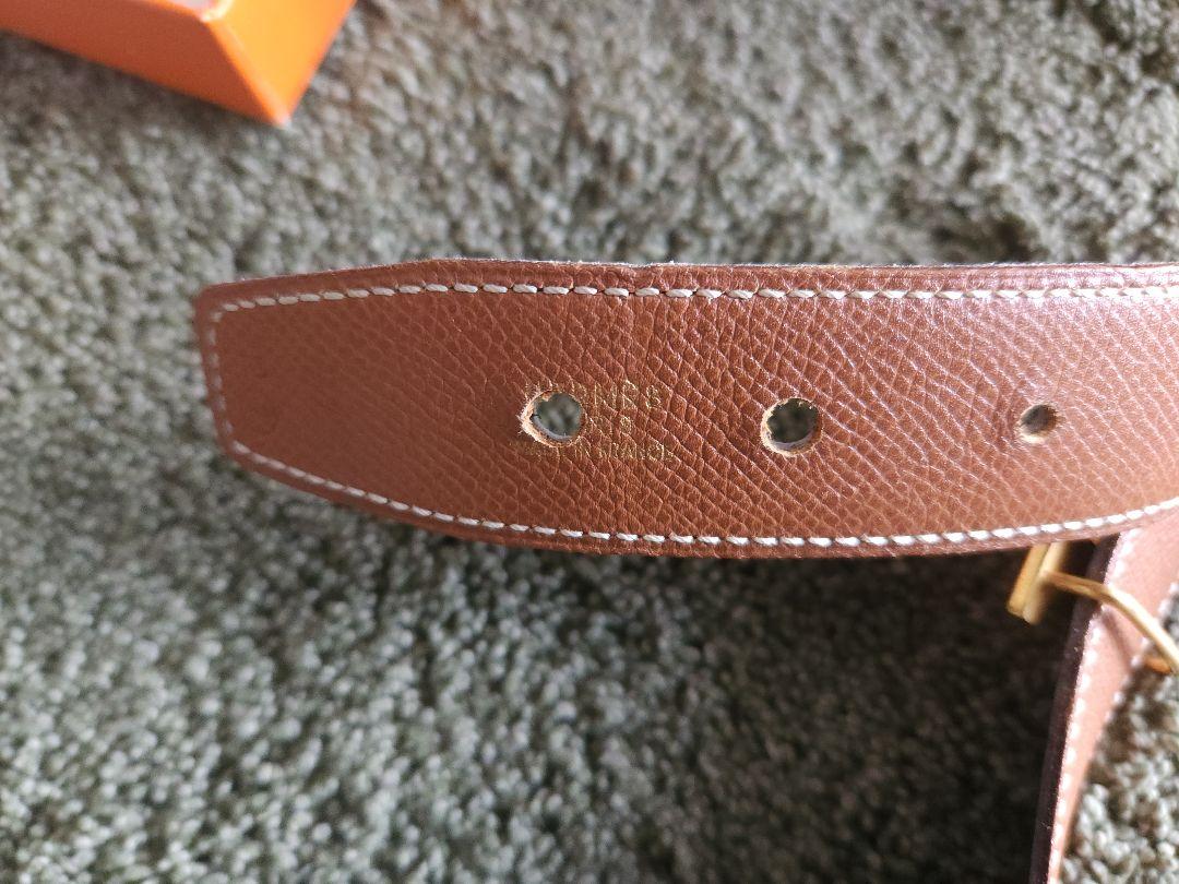 エルメス ベルト 黒、ゴールド Hバックル コンスタンス レディース