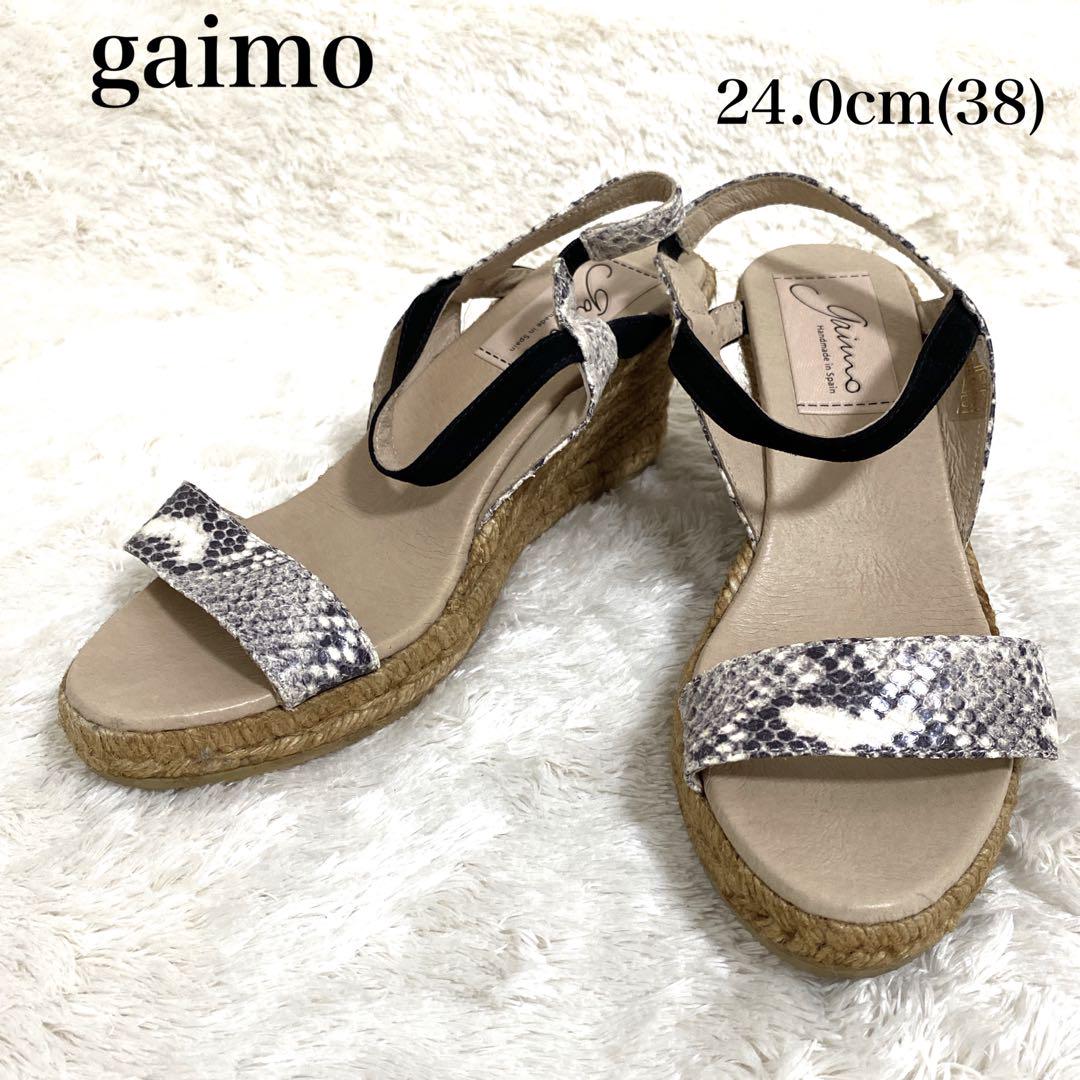 gaimo ガイモ パイソン ウェッジソール パンプス gaimo ガイモ パイソン ウェッジソール パンプス アンクル
