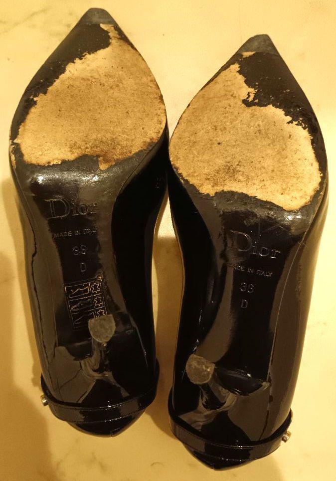 【美品】ChristianDior クリスチャンディオール 黒 トゥハイヒール