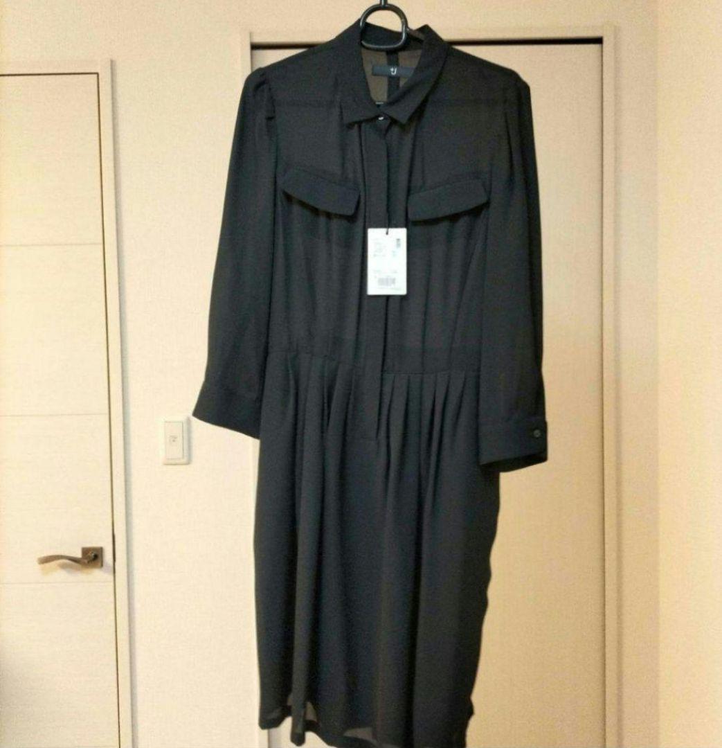 新品　ユニクロ　プラスジェイ　＋J　ジョーゼット　シャツドレス