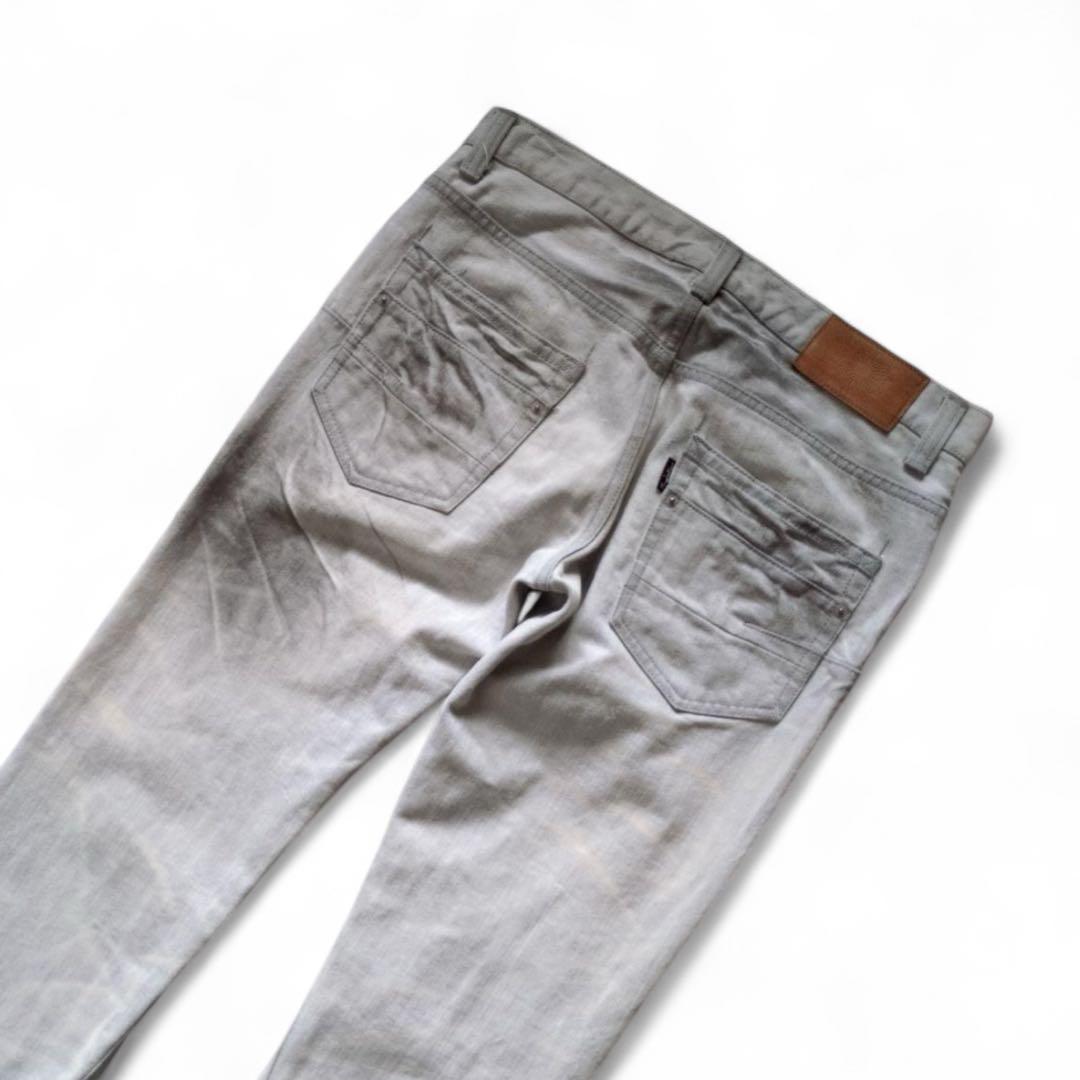 パンツ TORNADO MART white washed flare denim