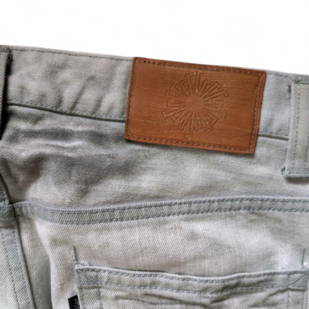 パンツ TORNADO MART white washed flare denim