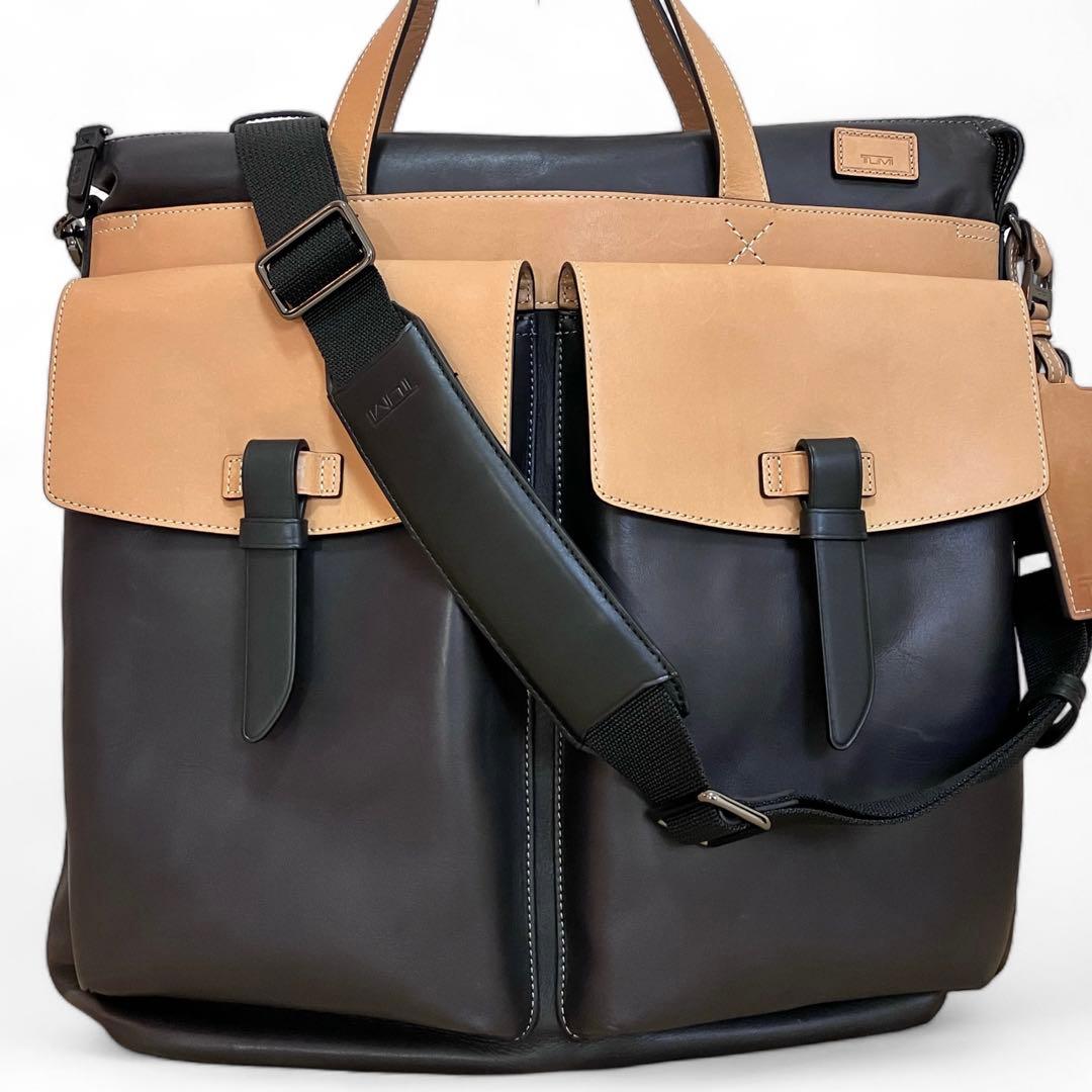 未使用級✨トゥミ オールレザー 2way ビジネスバッグ ショルダーバッグ 希少 極美品 TUMI ショルダーバッグ ビジネスバッグ オール