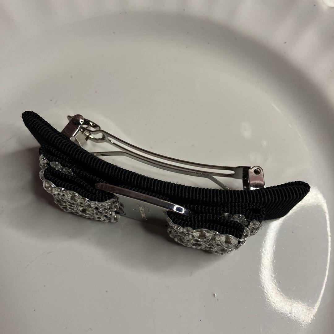 宅配 極美品♡SalvatoreFerragamoフェラガモ ラインストーンバレッタ ヘアアクセサリー
