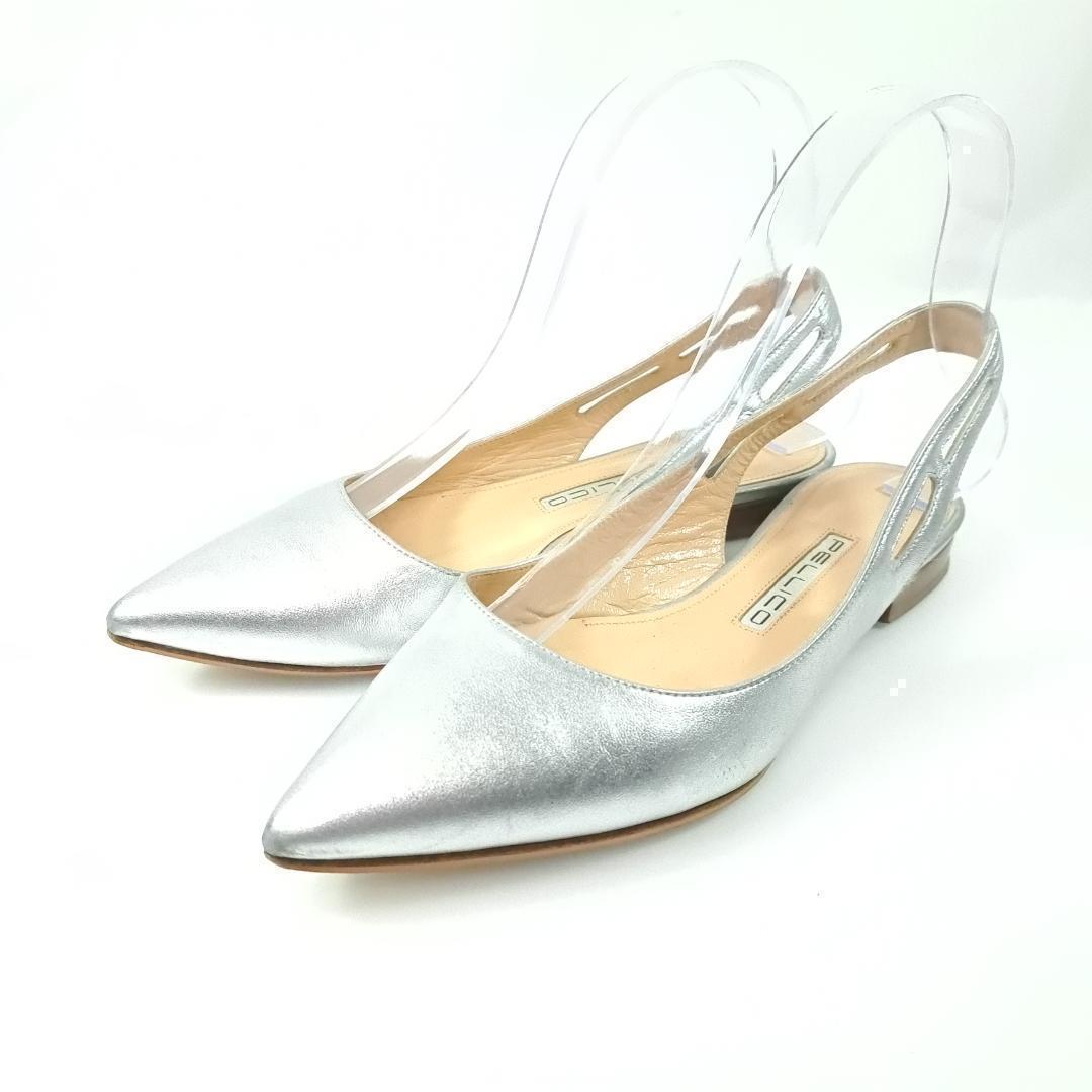 PELLICO ANELLI フラット ポインテッドトゥ バックストラップ