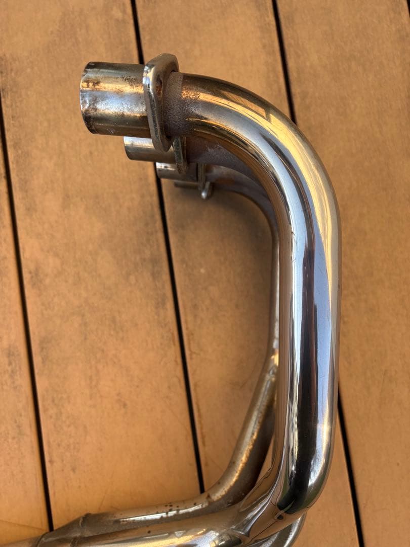 Z400FX Z400J ショート菅 70パイ マフラー メッキ Z400FX Z400J ショート菅 70パイ マフラー メッキ