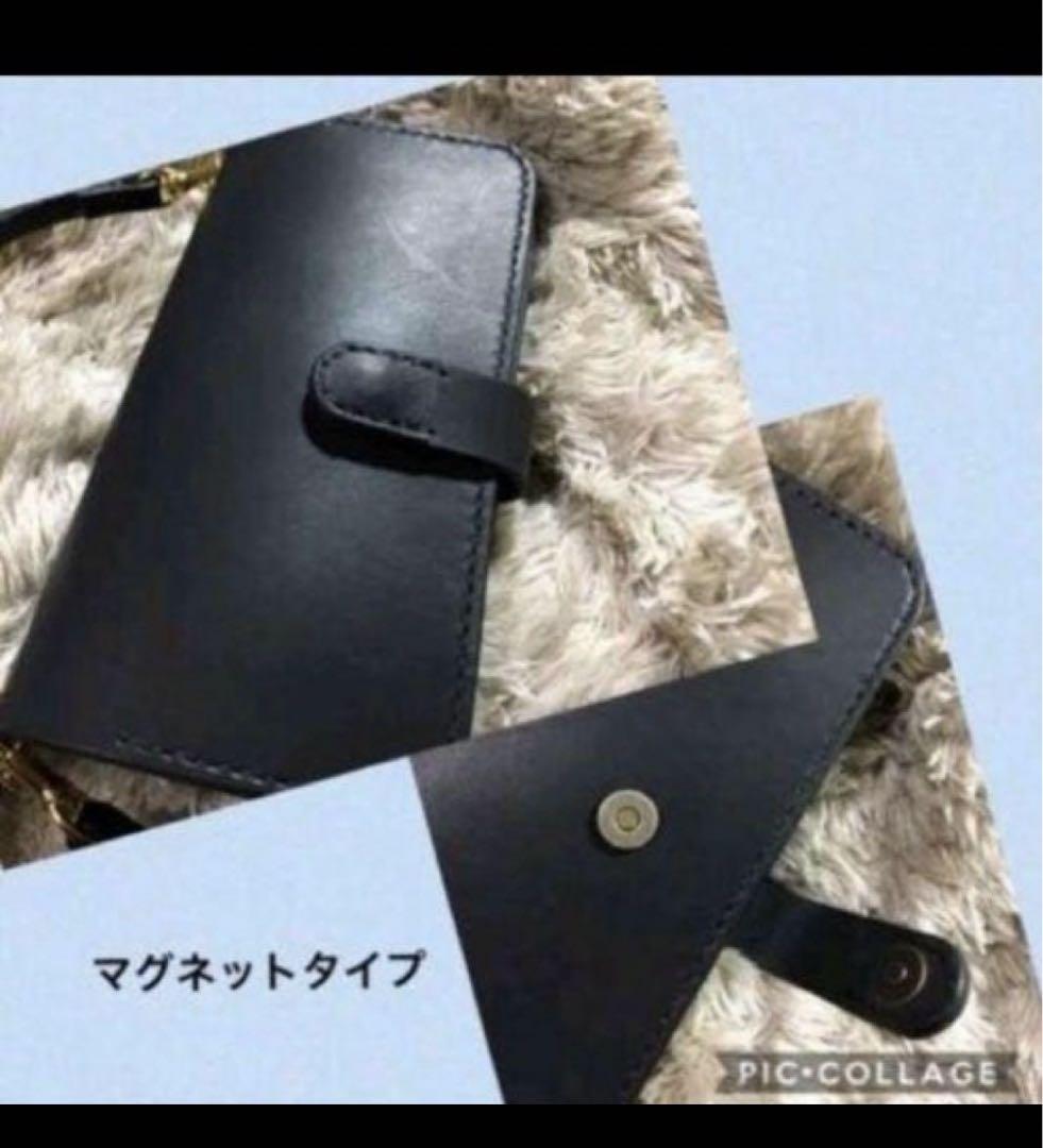 栃木レザー スマホケース➕コンチョ ホック留め