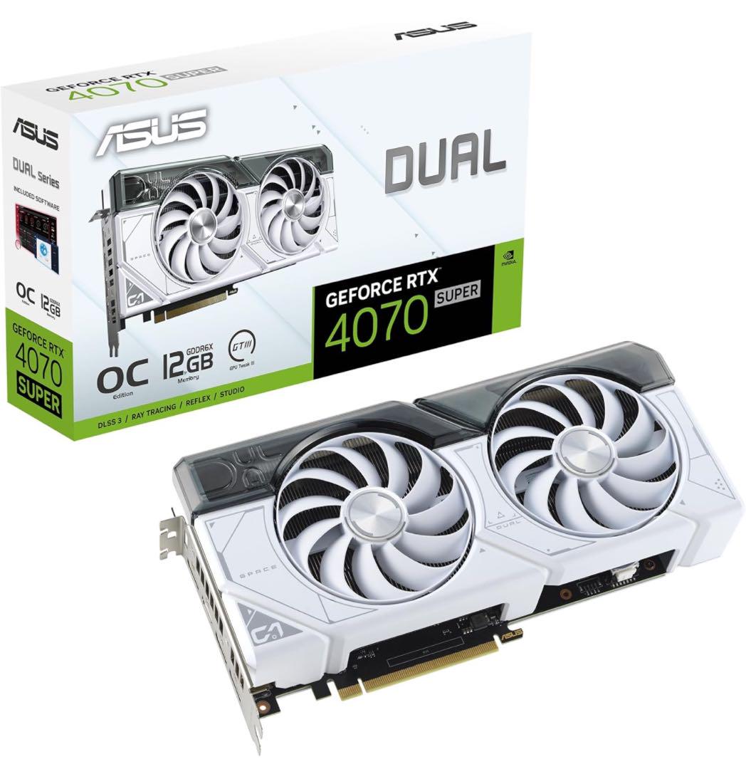 ASUS Dual GeForce RTX 4070 SUPER ホワイトモデル